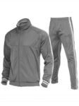 Mens Athletic 2 Piece Tracksuit Sets Casual Jogging Suits Full Zip Sports Set Stand-up collar Sweatsuit fo Men GrayXXL